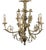 Antique Bronze Chandelier with Rams For Sale