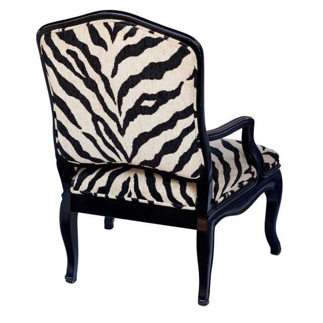 Vintage Faux Zebra Upholstered Chair, Pair For Sale - Image 13 of 15