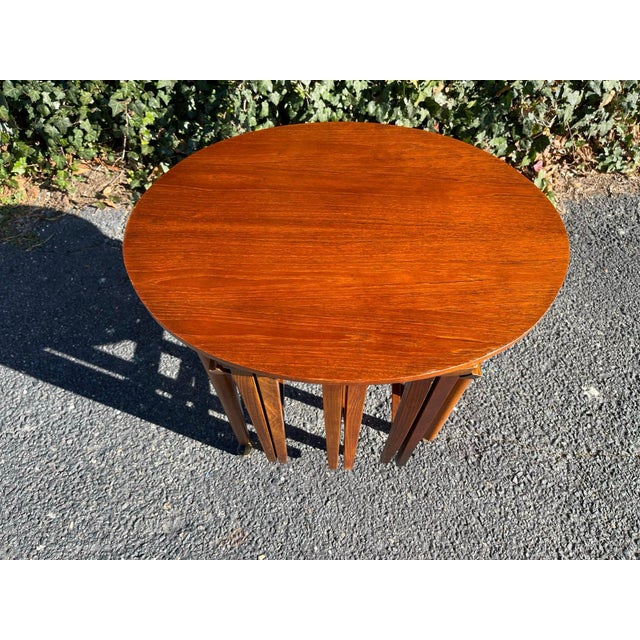 Danish 1960s Mid-Century Modern Teak Nesting Tables - Set of 4 For Sale - Image 6 of 10