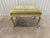 Vintage Mid Twentieth Century Country French Provincial Hibriten Chair Co. Off White and Green Bench For Sale - Image 6 of 10