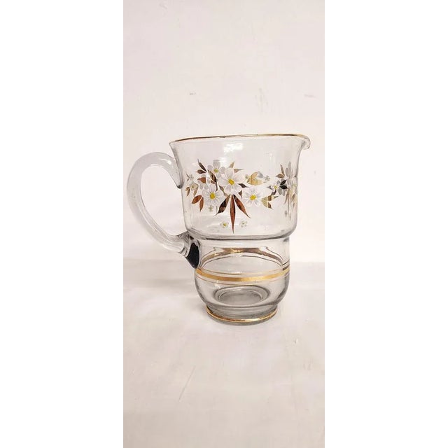 Hand Painted Glass Jug, Spain, 1950s For Sale - Image 6 of 6
