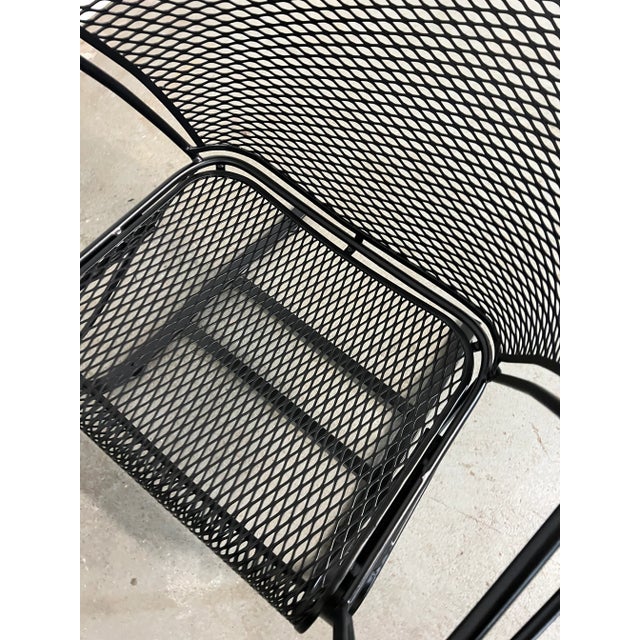 Metal Vintage Mid-Century Salterini Curve Back Outdoor Cantilever/Springer Arm Chairs - Set of 2, Attributed For Sale - Image 7 of 12