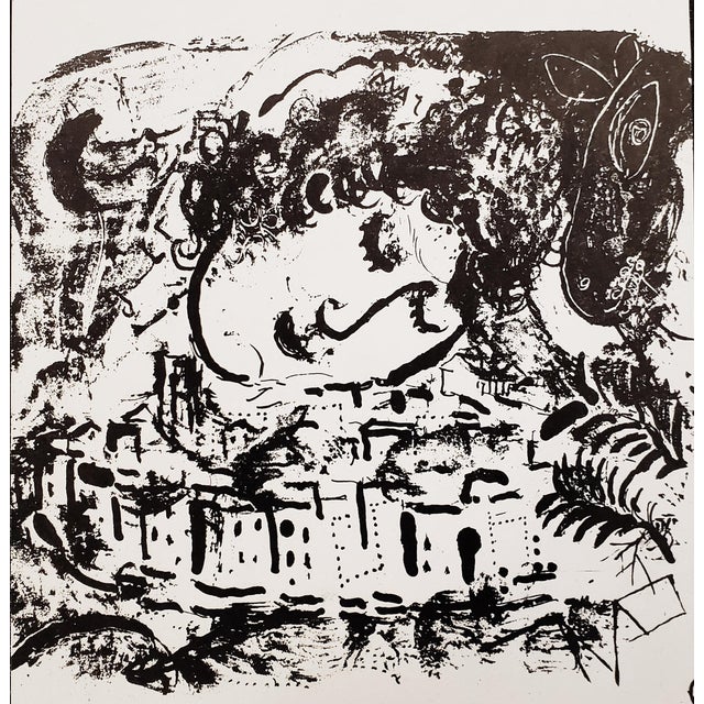 Marc Chagall, The Village, Lithograph, 1957 For Sale
