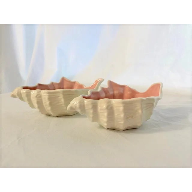 Darling Coastal Pink & White Ceramic Bowl Set- 7 Pieces For Sale In Atlanta - Image 6 of 9