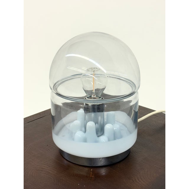 Mid-Century Modern Space Age Italian Murano Glass Table Lamp, 1970s For Sale - Image 3 of 8