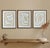 Abstract minimalist acrylic paintings on French hand crafted cotton paper. Framed in a gold frame. All works on paper are...