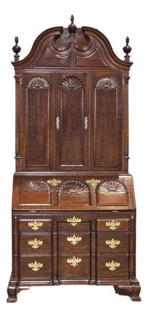 Kindel Winterthur Collection Mahogany Goddard Townsend Secretary Desk W Bookcase