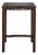 Vintage Oriental Simple Geometric Apron Rectangular Brown Side Table For Sale