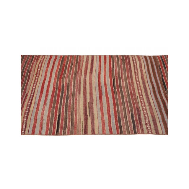 Vintage Striped Kilim Rug - 2`11″ X 5`7″ Ft. For Sale - Image 4 of 6