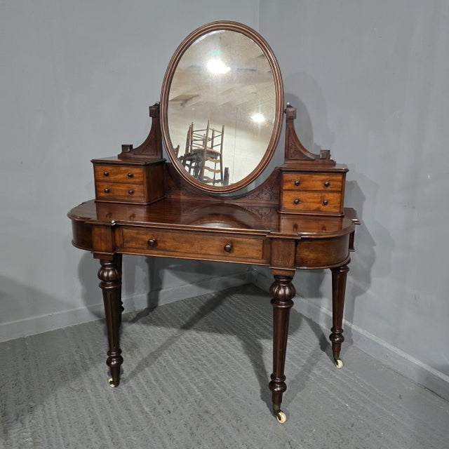 Victorian Mahogany Dressing Table, 1880 For Sale - Image 3 of 11