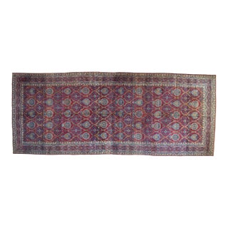 Antique Yezd Carpet - 9'5" x 23'6" For Sale