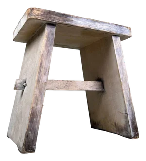 Vintage Showa Wooden Step Stool, Fumidai, Japan, 1960s