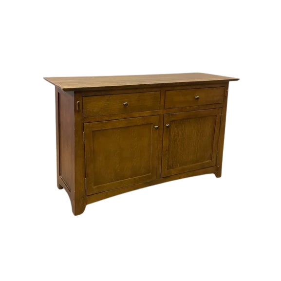 Mission / Arts and Crafts Solid Quarter Sawn Oak Cabinet - Micheal Cherry For Sale - Image 11 of 17