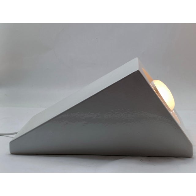 Ceramic White Ceramic Table Lamp by Enzo Bioli for Il Picchio, Italy, 1970s For Sale - Image 7 of 9
