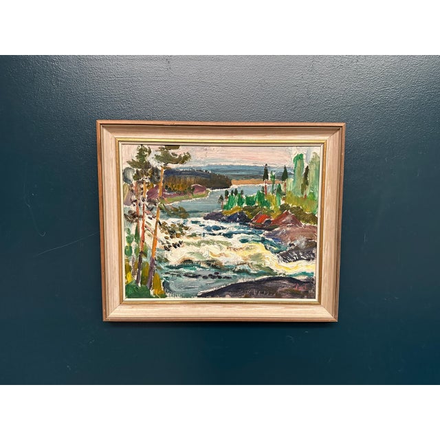 Paul Sahlin, Forsande vatten, 1950s, Oil Painting on Panel, Framed For Sale - Image 18 of 18