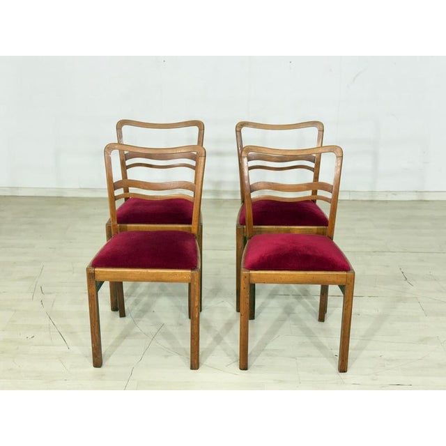 Art Nouveau Dining Chairs, 1920s, Set of 4 For Sale - Image 4 of 11