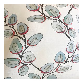 Contemporary Radish Moon Venus Linen Designer Fabric For Sale