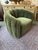 Design Plus Gallery presents the Fitz Channeled Velvet Swivel Chair from CB2. Channel-tufted in rich green velvet, this...