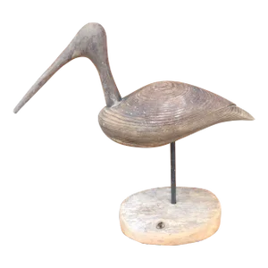 Antique Carved Shorebird