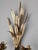 French Vintage Polished Brass Wheat Candle Sconce For Sale - Image 3 of 7