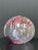 Contemporary studio art glass orb sculpture by Peter Bramhall, hand-blown with suspended interior “thread” elements in...