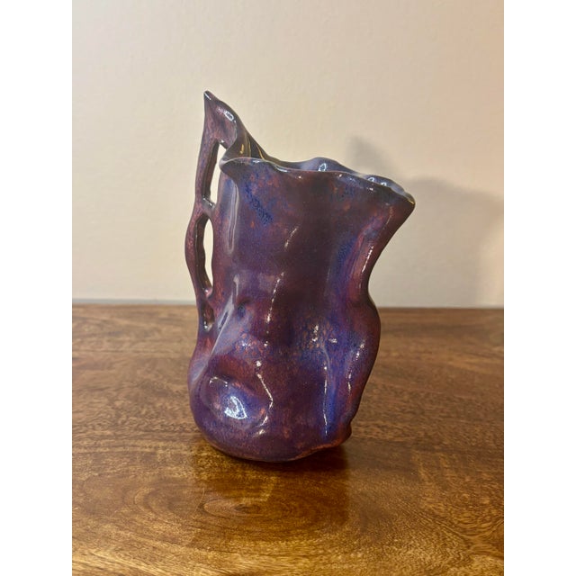 2010s Vintage Studio Ceramic Vase by David Changar, Signed 2011 Nyc For Sale - Image 5 of 8