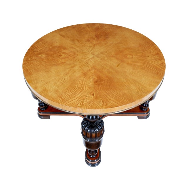 Art Deco Birch and Elm Circular Coffee Table, 1930s For Sale - Image 6 of 7