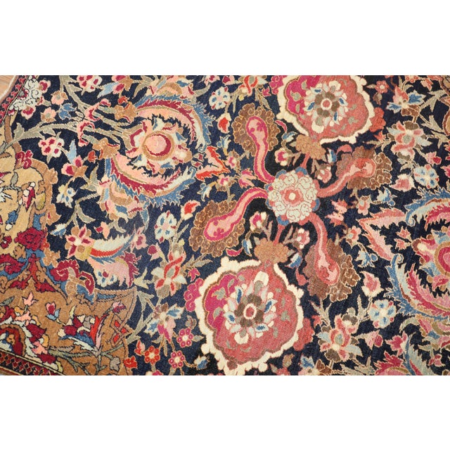 Textile Antique Persian Isfahan Rug - 4'9" x 6'9" For Sale - Image 7 of 12