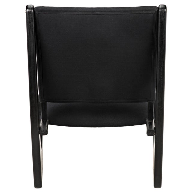 Mid-Century Modern NOIR Boomerang Chair, Charcoal Black For Sale - Image 3 of 8
