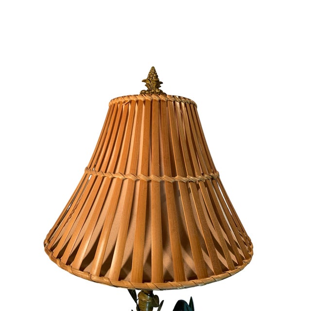 Mid 20th Century Mid 20th Century Bamboo Parrot Floor Lamp For Sale - Image 5 of 9