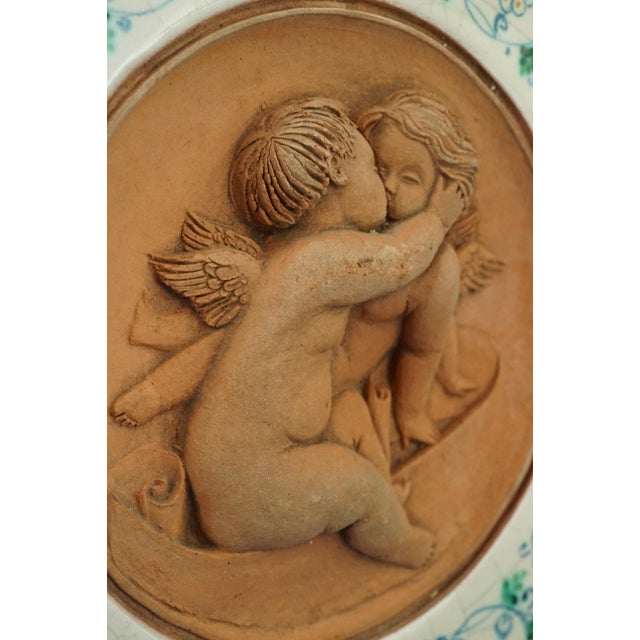 Ceramic Plaque with Terracotta Angels by Val Demone of Santo Stefano di Camastra, Sicily, Italy, 1980s For Sale - Image 18 of 18