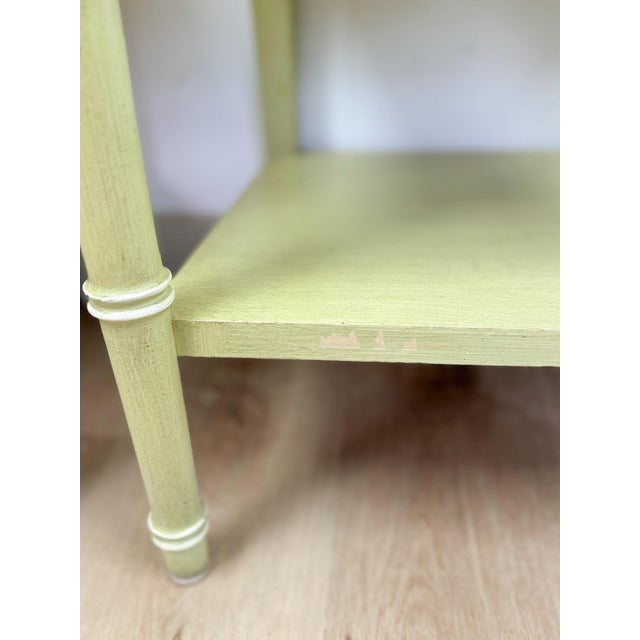 Mid 20th Century Henry Link Bali Hai Green Faux Bamboo Pair of Nightstands Hollywood Regency For Sale - Image 10 of 16