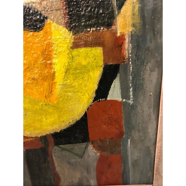 Black 1930’s -1940’s Cubist Modernist Painting For Sale - Image 8 of 10