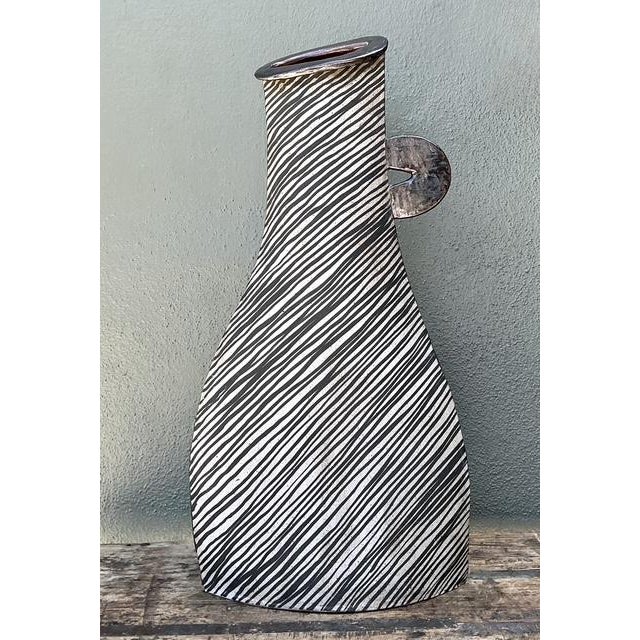 Vintage Postmodern Monumental Original Studio Pottery Vase For Sale - Image 9 of 12