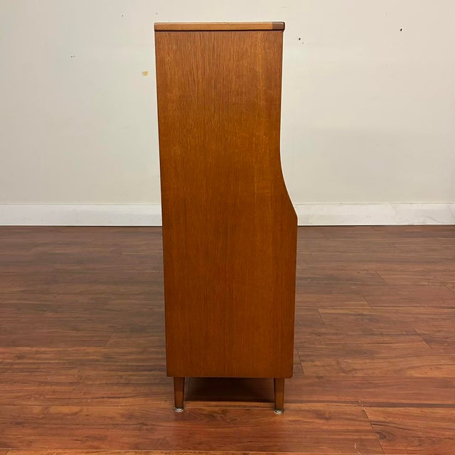 Mid 20th Century Jentique Vintage Teak Secretary Desk For Sale - Image 5 of 10