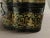 Paper Antique Chinese Black Lacquer Gilt Painted Covered Tea Box 1940s For Sale - Image 7 of 11