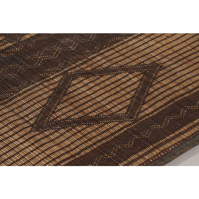 Vintage Tuareg Mat, Beige-Brown With Bold Tribal Geometric Motifs - Rug & Kilim For Sale In New York - Image 6 of 9