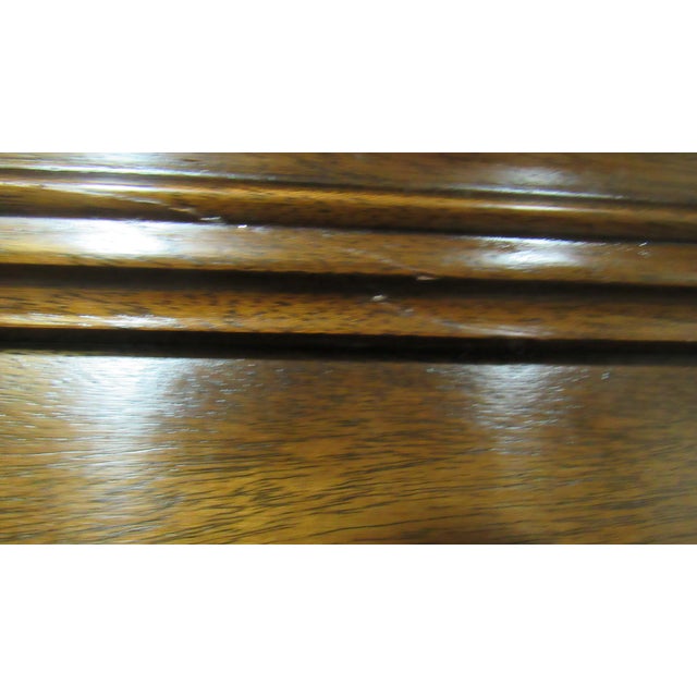 1980s Henkel Harris Mahogany Corner Cabinet Hutch Cupboard For Sale - Image 6 of 12