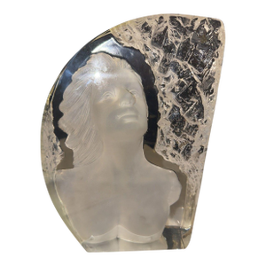 Discontinued Carlo Bronti for Design Toscano "Reflections of Romance" Clear Sculptural Bust
