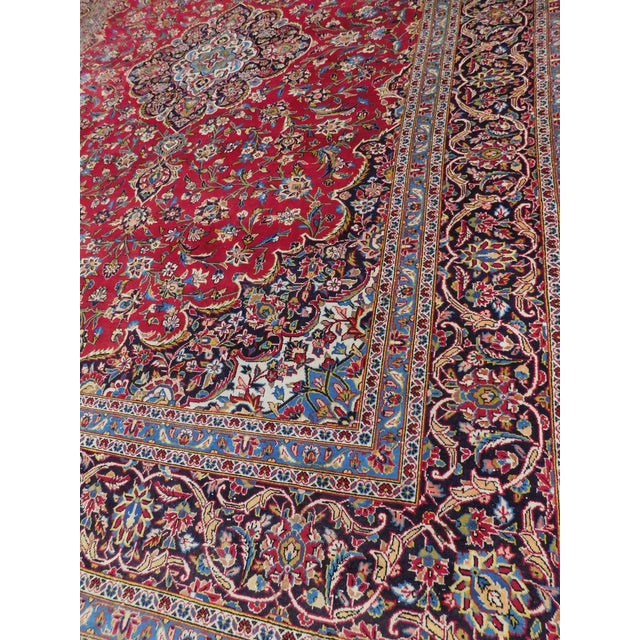 Vintage Persian Kashan Rug. 9'8"x 13'8" For Sale - Image 14 of 18