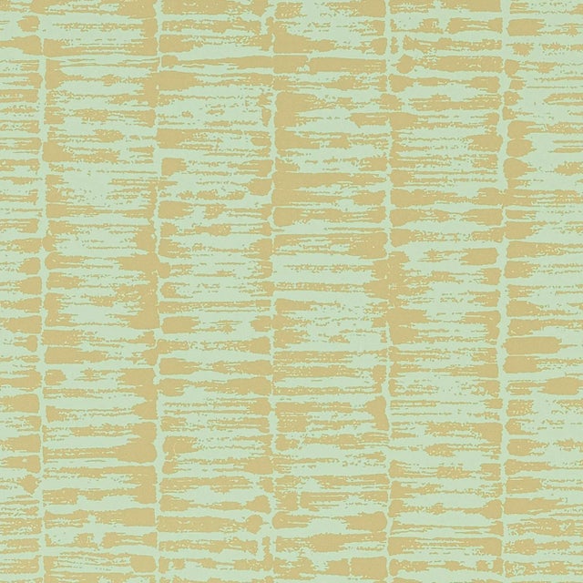 Contemporary Schumacher Variations Wallpaper in Golden Leaf For Sale - Image 3 of 3