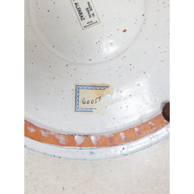 1960s Alfaraz Hand Made Spanish Studio Pottery Plate For Sale - Image 15 of 16