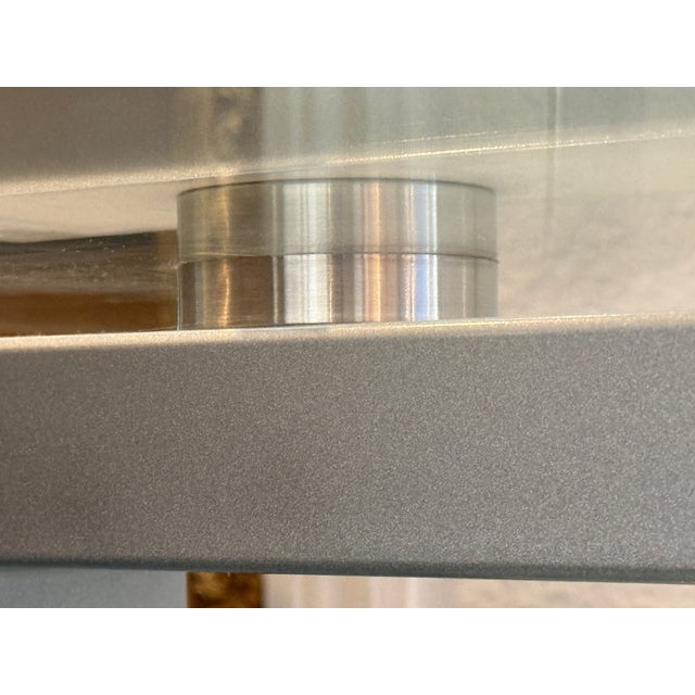 Amalfi Glass + Steel Swivel Media Stand For Sale - Image 15 of 15