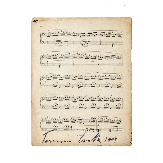 Musical Notes'' is a beautiful artwork in mixed media, tempera and collage on a musical note, realized in 2009 by Tommaso...