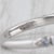 Modern 0.81ctw Round Diamond Halo Engagement Ring 14k White Gold Sz 6.25 Cathedral Band For Sale - Image 3 of 6