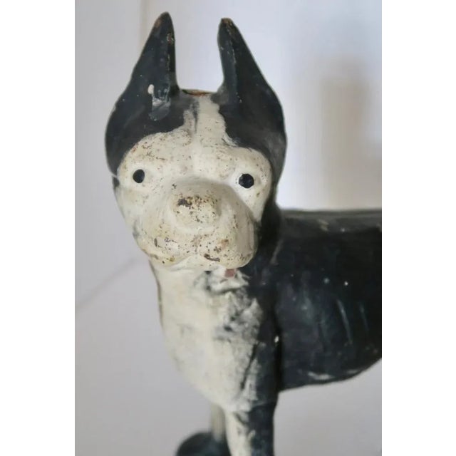 Original Cast Iron Dog Doorstop, 1930s For Sale - Image 3 of 5