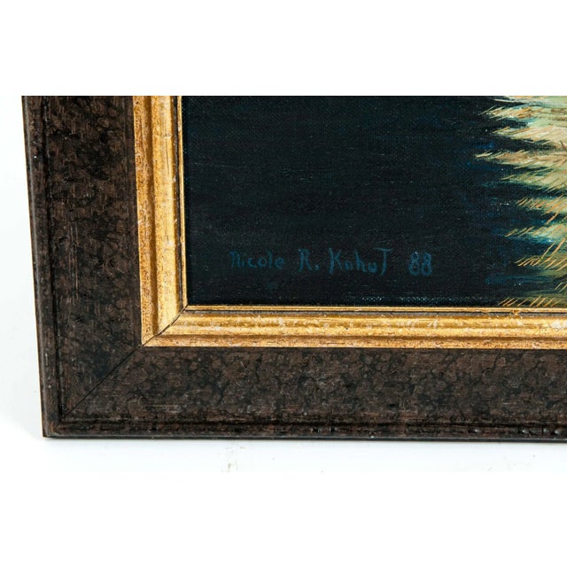 Mid 20th Century Vintage Oil / Canvas Wildlife Painting For Sale - Image 5 of 10