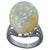 14 Carat Oval Shape Ethiopian Opal Cocktail Ring in Platinum For Sale - Image 15 of 18