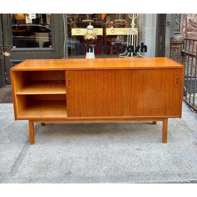 Mid-Century Modern 1970s Compact Teak Credenza From Sweden For Sale - Image 3 of 6