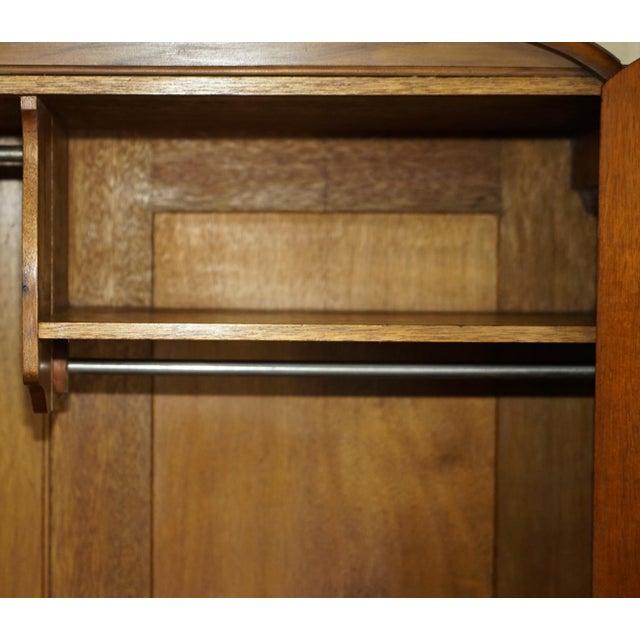 Burr Walnut Double Bank Wardrobe with Mirror from Waring & Gillow, 1932 For Sale - Image 14 of 17